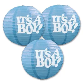 It's a Boy Paper Lanterns 3ct