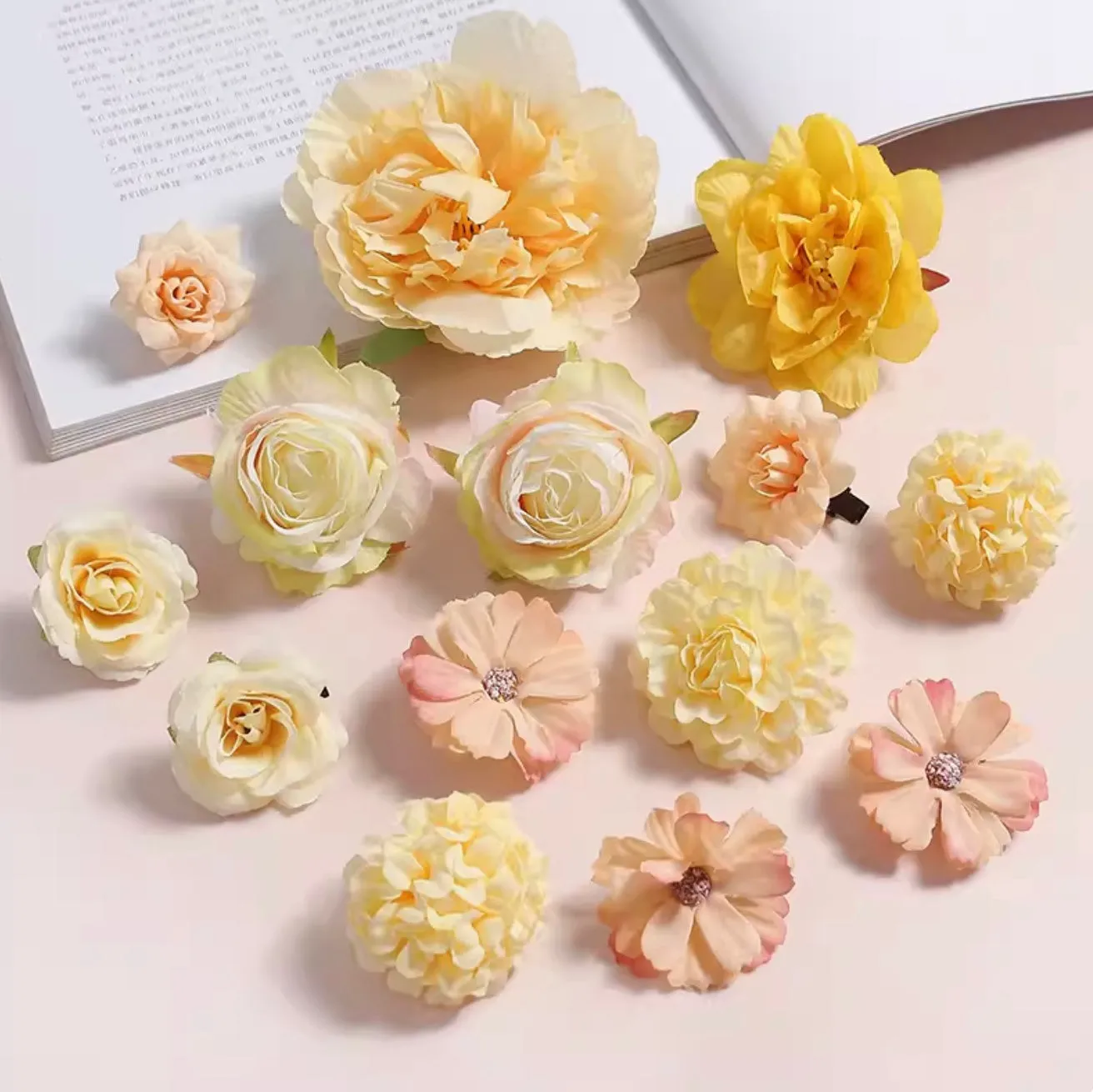 Juan Hua 绢花 Silk Flower Variety Hair Clips