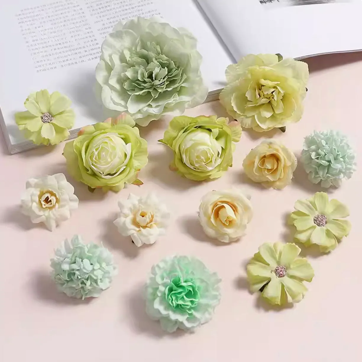 Juan Hua 绢花 Silk Flower Variety Hair Clips