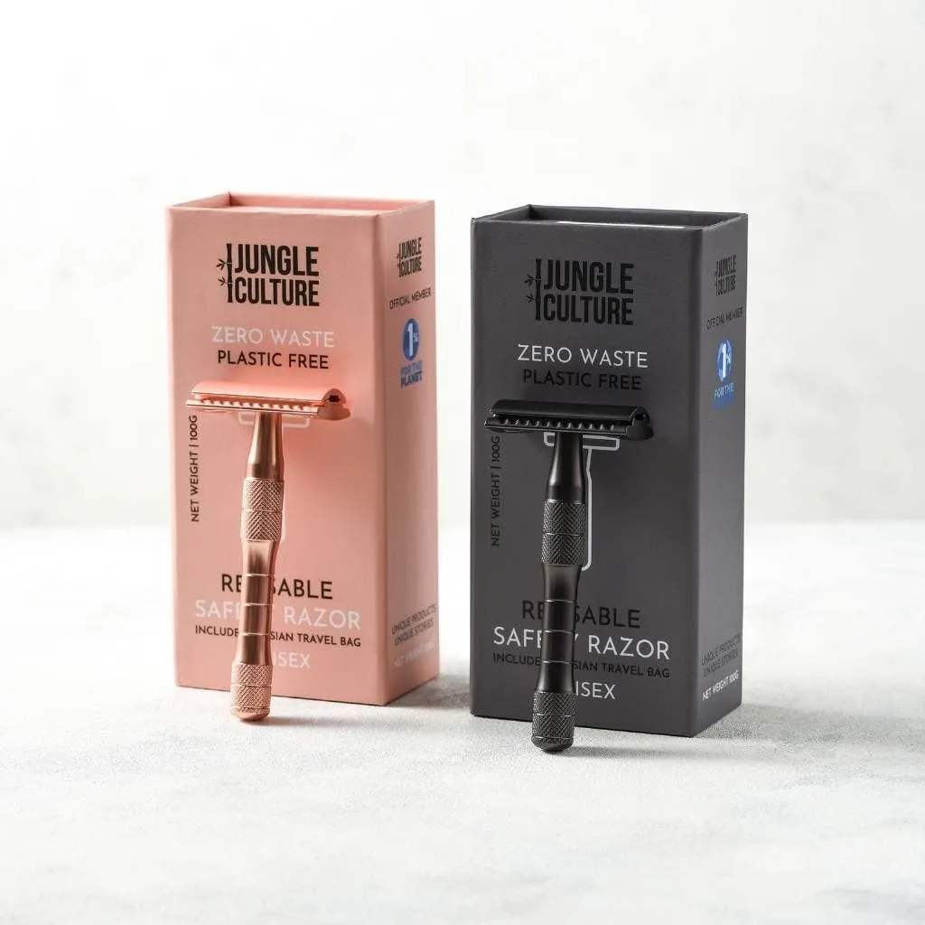 Jungle Culture- Eco-Friendly Metallic Safety Razors Gift Set