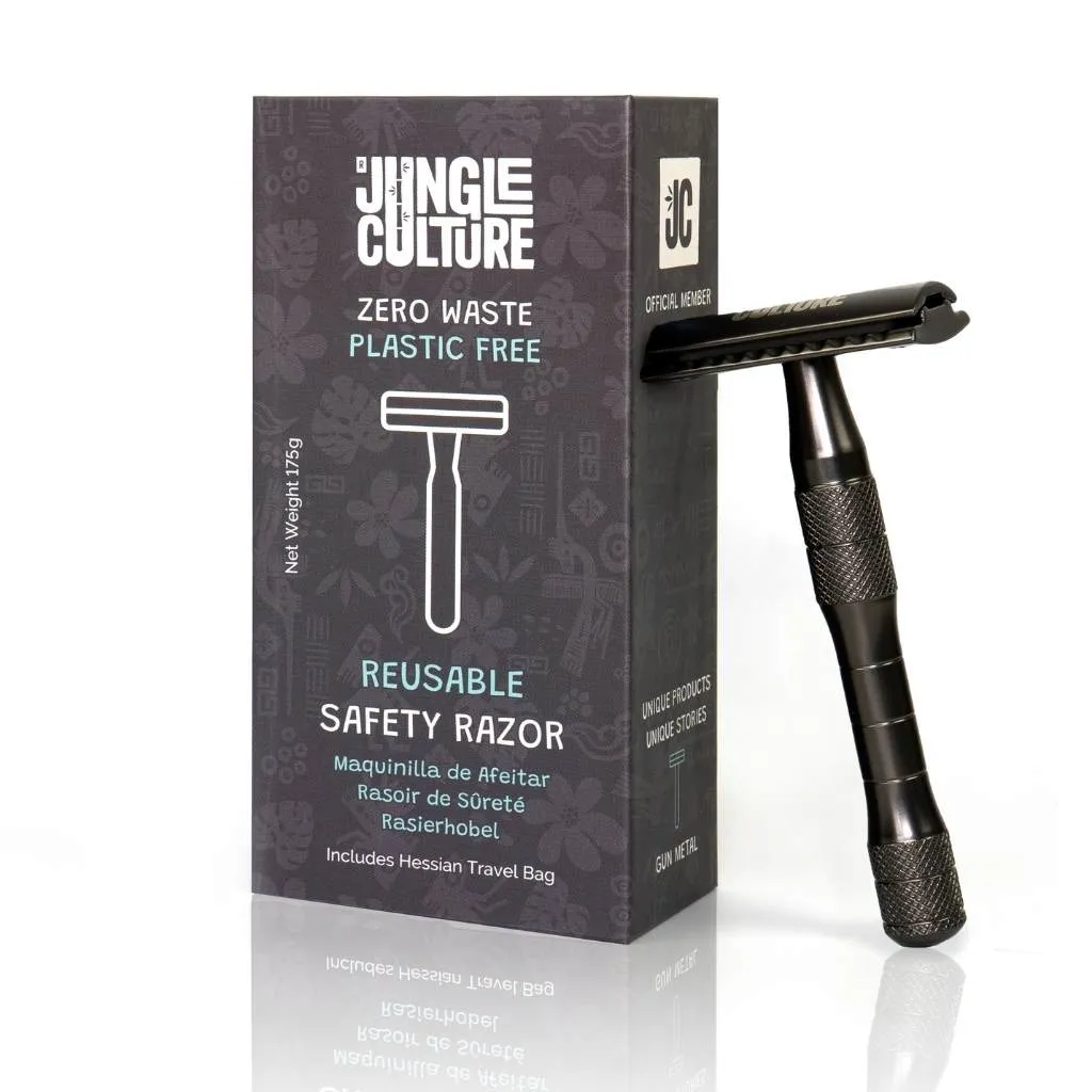 Jungle Culture- Eco-Friendly Metallic Safety Razors Gift Set