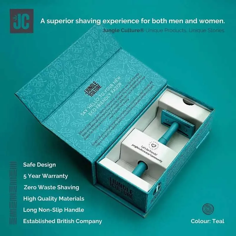 Jungle Culture Reusable Safety Razor - Teal (Limited Edition)