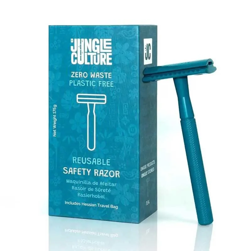 Jungle Culture Reusable Safety Razor - Teal (Limited Edition)