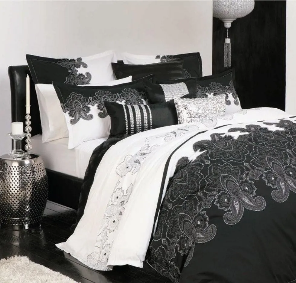 Kasbah Black European Pillowcase by Logan and Mason