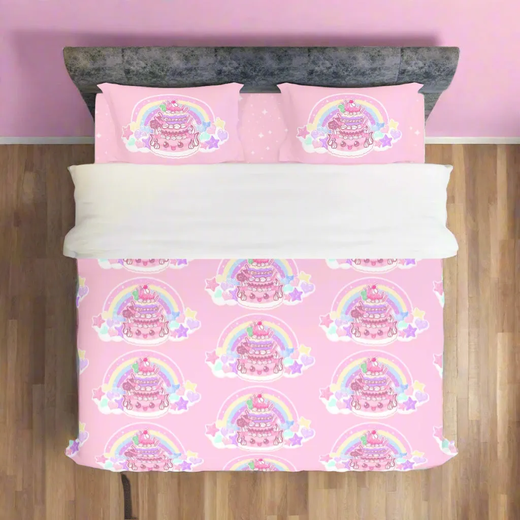 Kawaii Sparkle Cake Four Piece Duvet Cover & Bedding Set