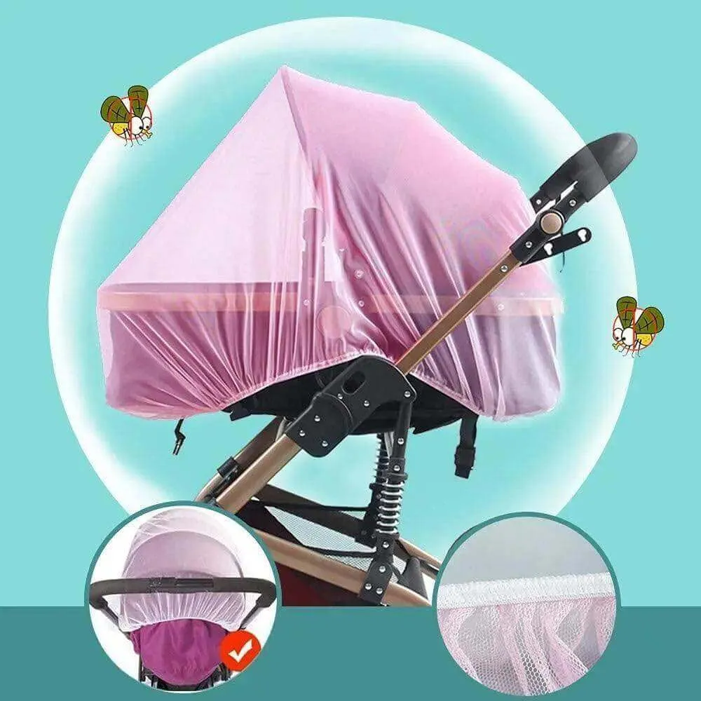 Kiddale Pink Mosquito Net for Pram & Stroller (Only Net)