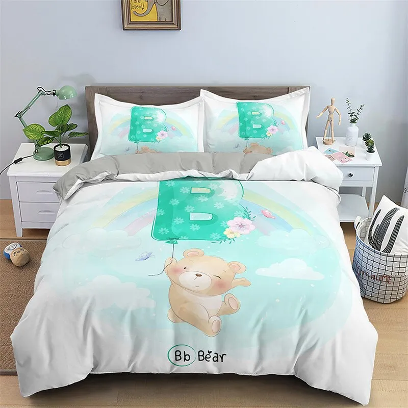 Kids Nursery Room Bedding Set - Teddy Bear Bedding Set