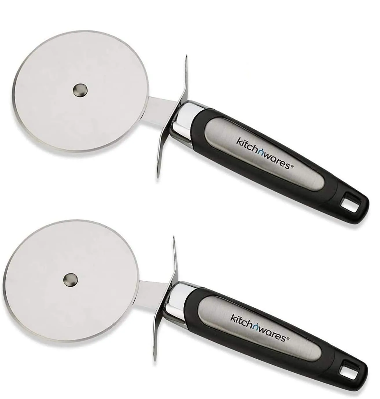 Kitch N Wares Premium Professional Pizza Cutters - 2 Pack - with Razor Sharp Stainless