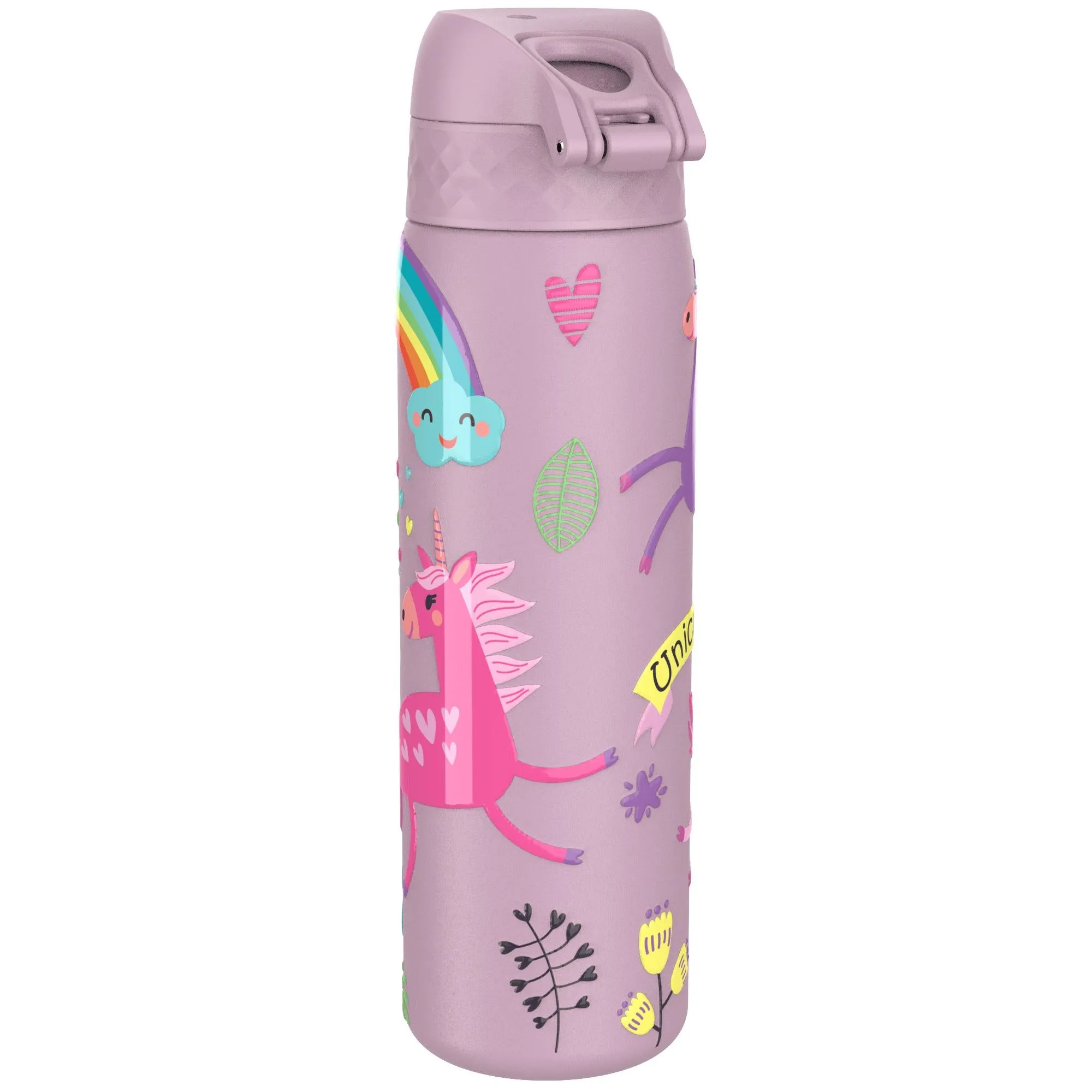 Leak Proof Slim Thermal Steel Water Bottle, Insulated, Unicorns, 500ml (17oz)