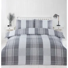 Lewis's Heritage Duvet Set - Charcoal Grey