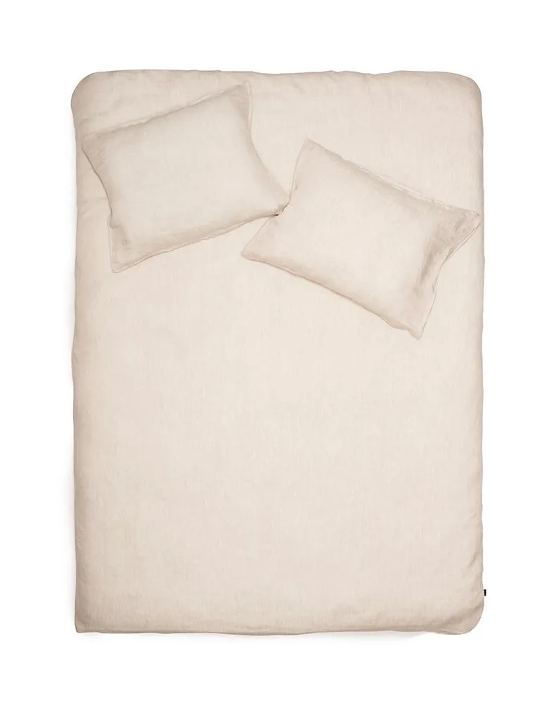 Linen Bedding Two Tone Stonewashed in Nature Color