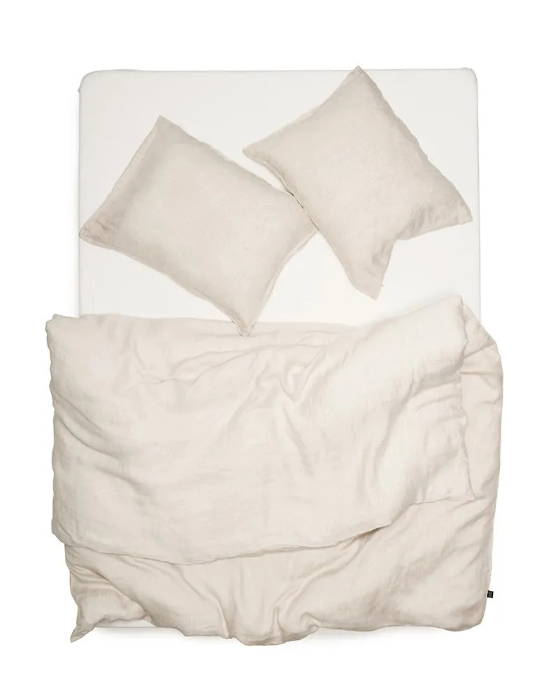 Linen Bedding Two Tone Stonewashed in Nature Color