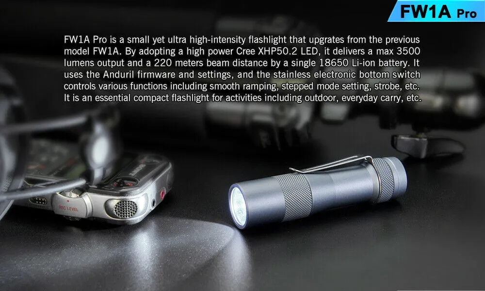 Lumintop FW1A Pro Cree XHP-50.2 3500 Lumens High Power Compact LED Flashlight