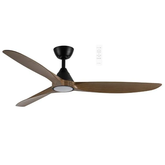 Martec Seaforth DC 1420mm Ceiling Fan with LED Light Matt Black/Teak