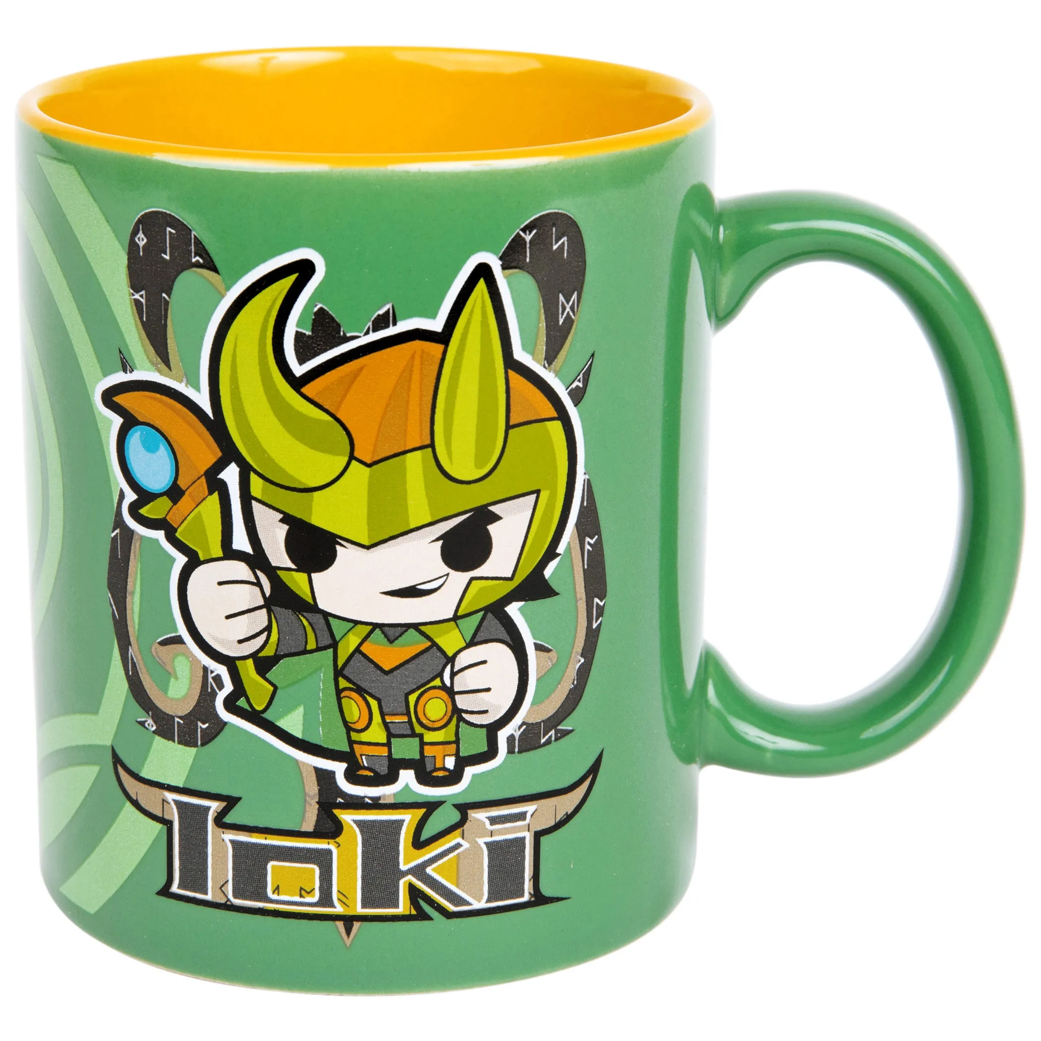 Marvel Loki Chibi Character and Symbol 11oz Ceramic Mug