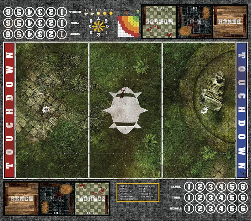 Mats by Mars: Forgotten Temple Basin  Fantasy Football Play Mat / Pitch