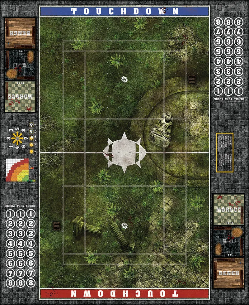 Mats by Mars: Forgotten Temple Basin  Fantasy Football Play Mat / Pitch