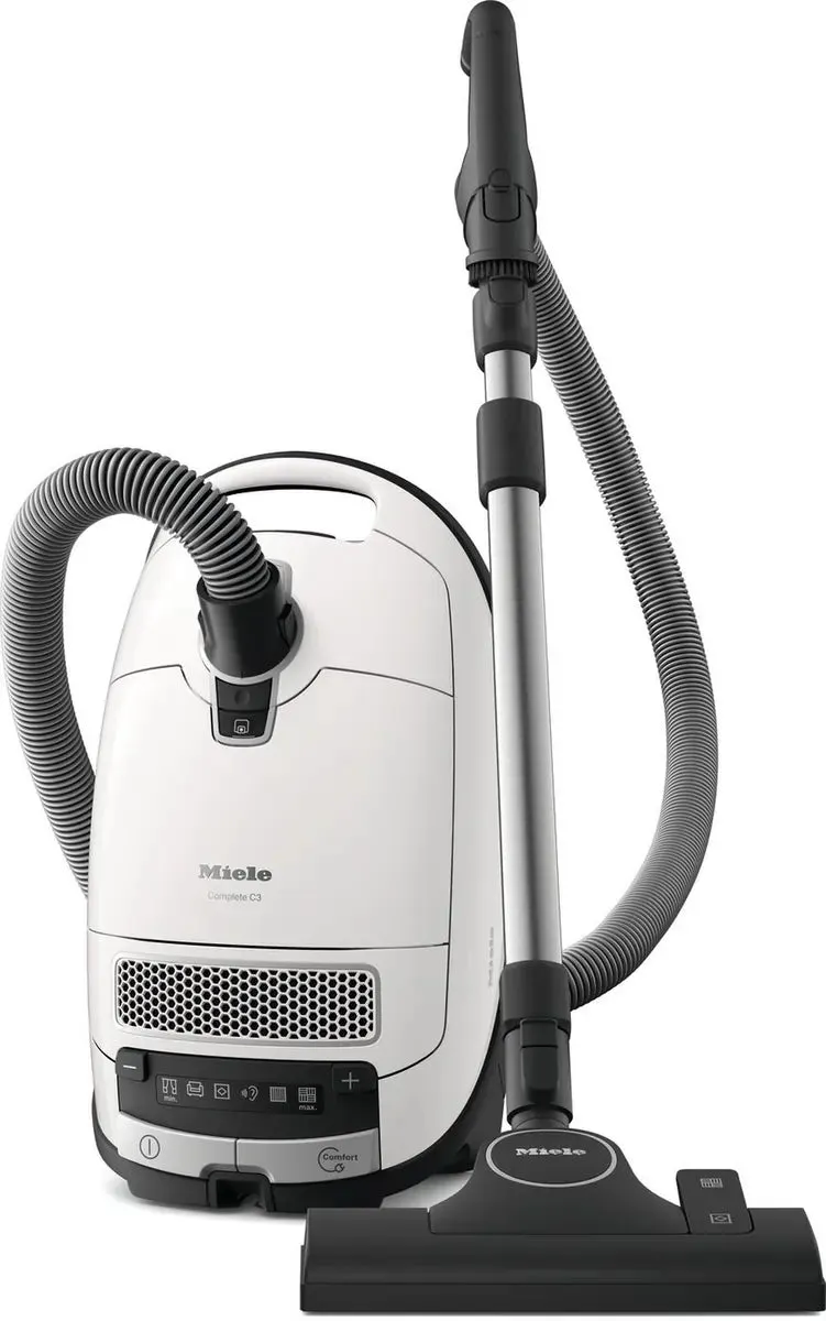 Miele Complete C3 Allergy 890W Bagged Cylinder Vacuum Cleaner, Lotus White