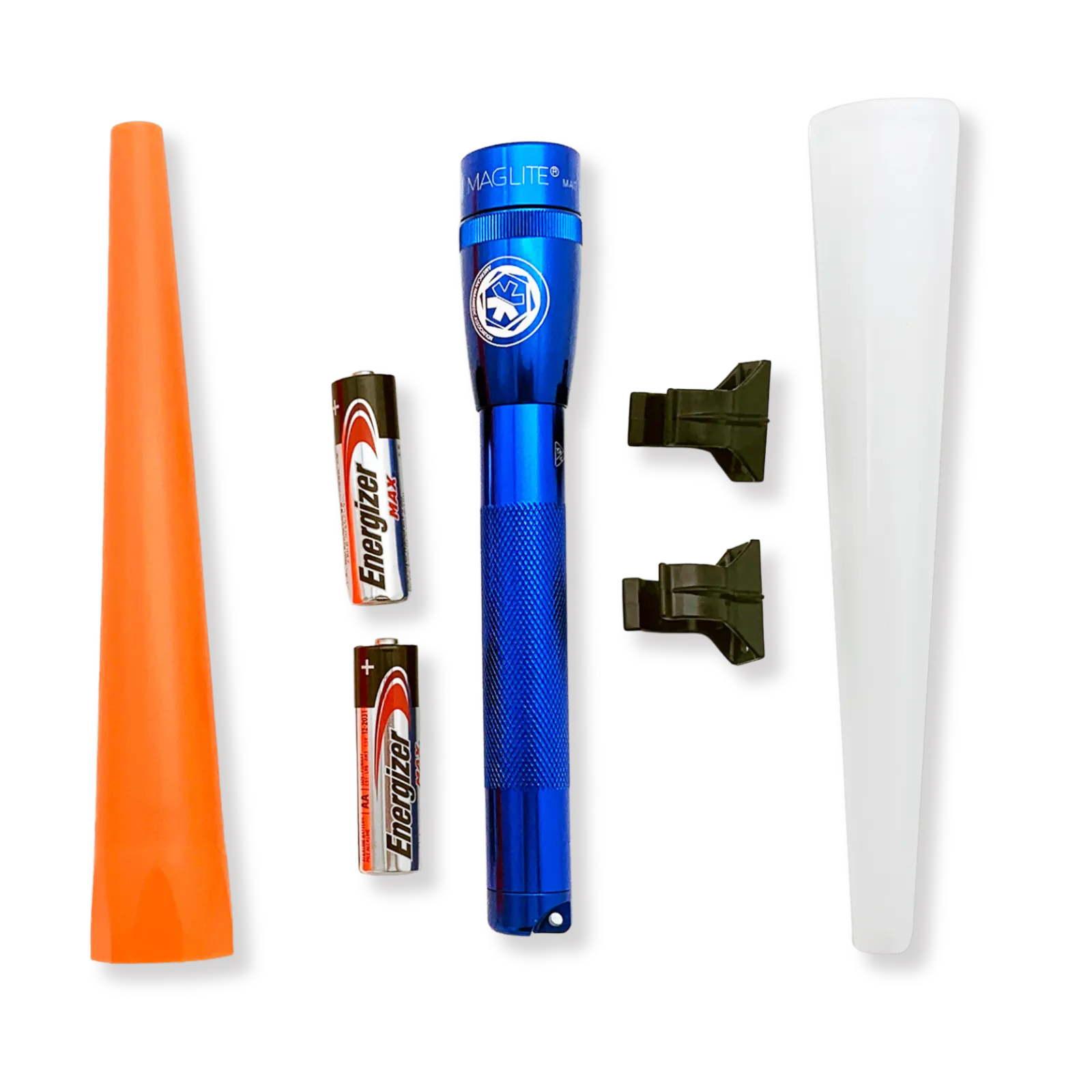 MINIMAG  AA 2 CELL PRO LED FLASHLIGHT, BLUE, with APA LOGO BUNDLE