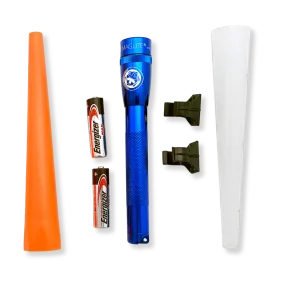 MINIMAG  AA 2 CELL PRO LED FLASHLIGHT, BLUE, with APA LOGO BUNDLE