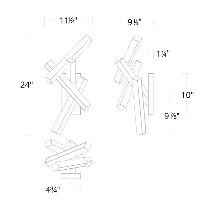 Modern Geometric Aluminum LED Wall Sconce