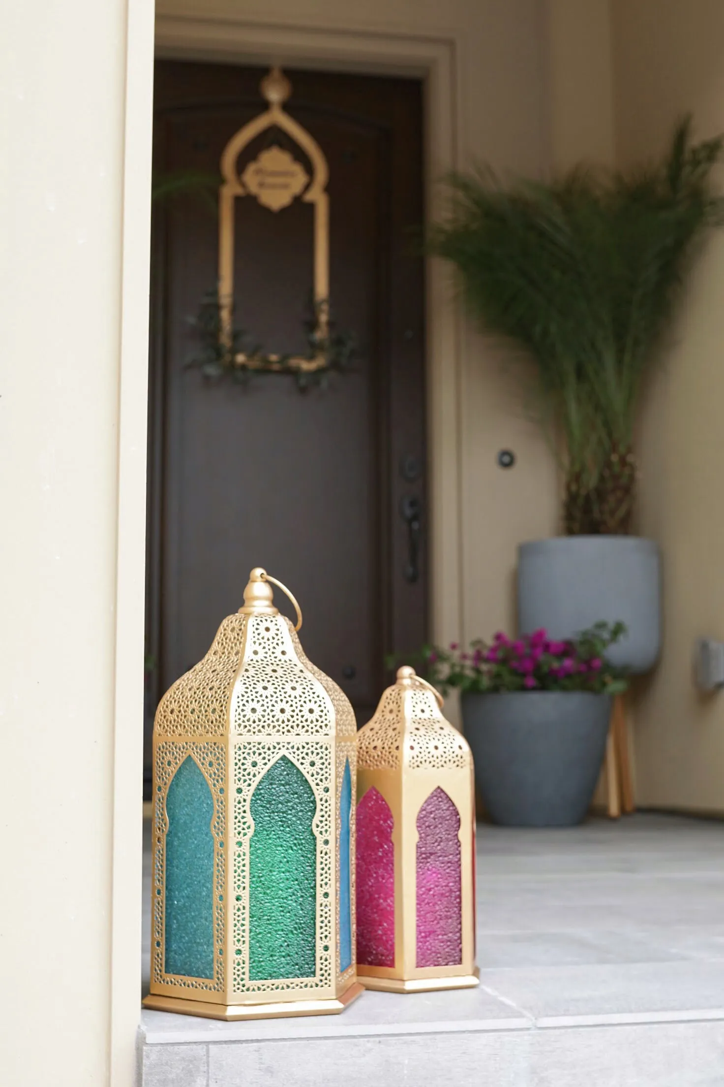 Moroccan Floor Lantern Set