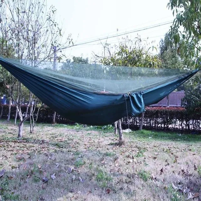 Mosquito Bug Net Hammock with Tie Rope & Pegs - Portable Outdoor Camping Hunting Leisure Travel