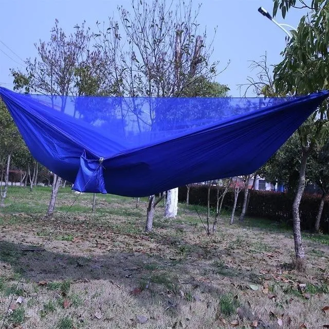 Mosquito Bug Net Hammock with Tie Rope & Pegs - Portable Outdoor Camping Hunting Leisure Travel