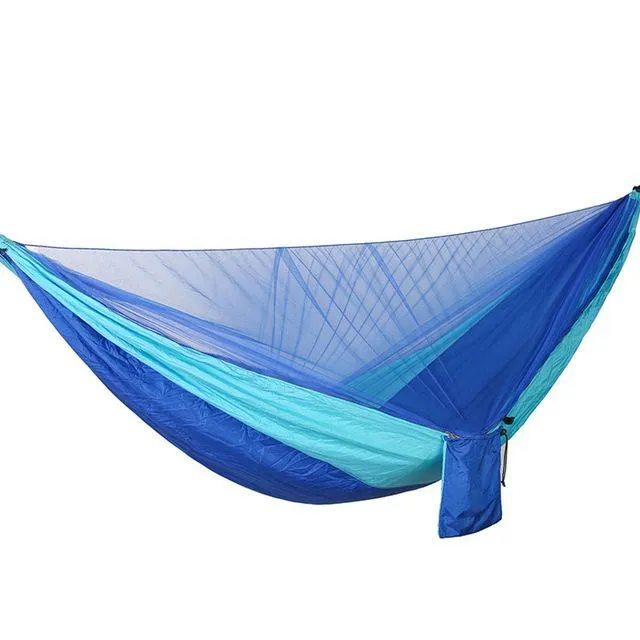 Mosquito Bug Net Hammock with Tie Rope & Pegs - Portable Outdoor Camping Hunting Leisure Travel