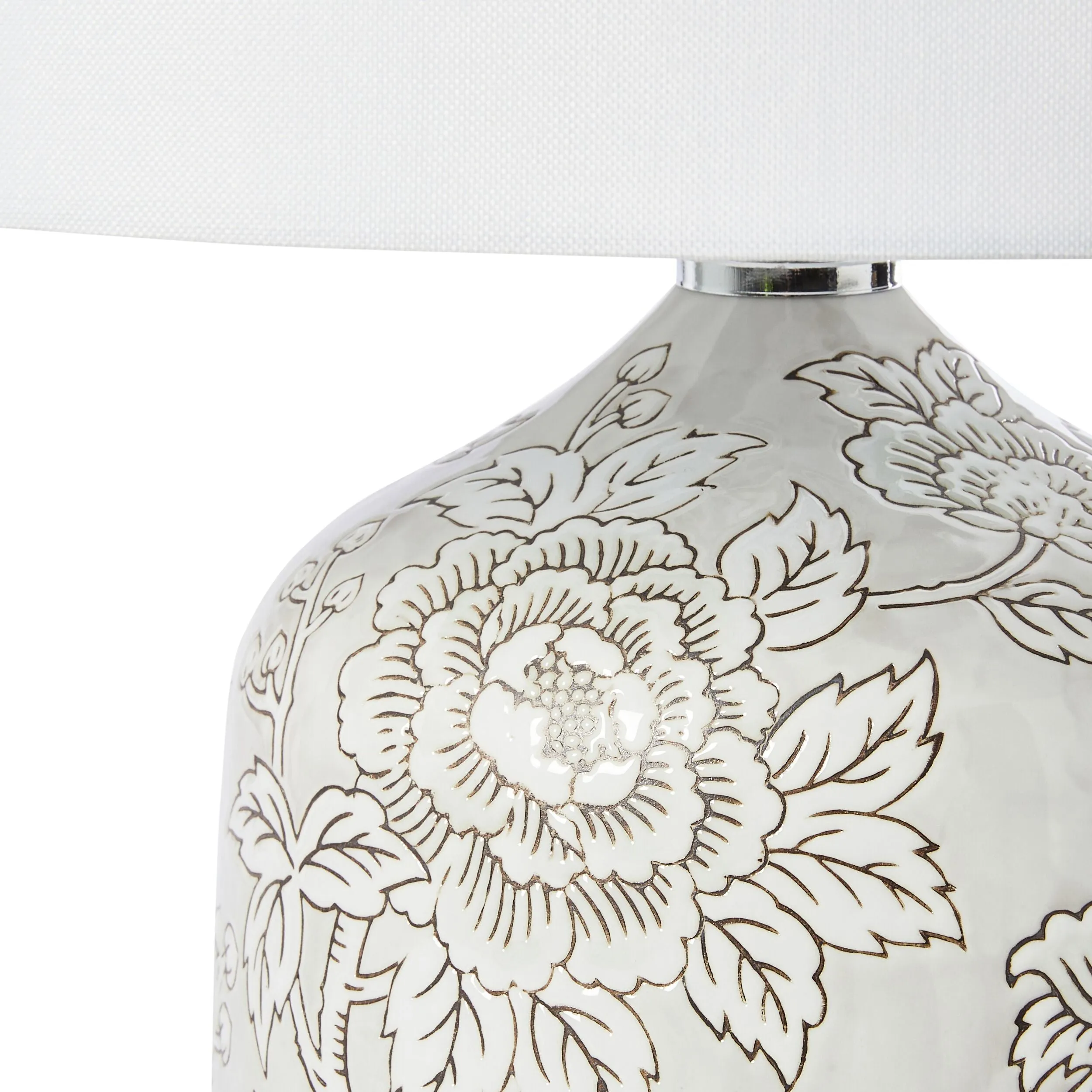 Natural Hues Floral Table Lamp 61cm