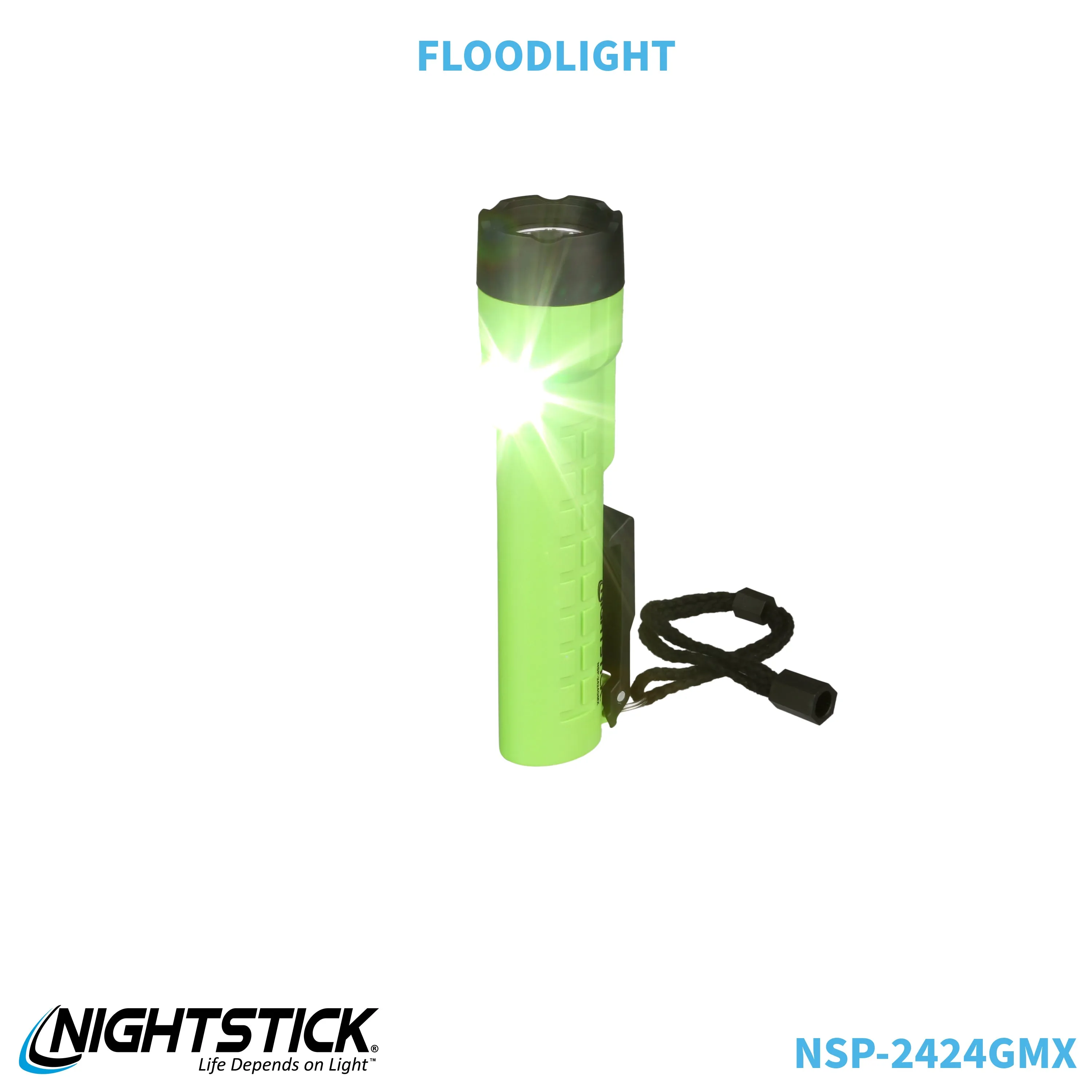 NSP-2424GMX: Dual-Light Flashlight w/Dual Magnets - 3 AA