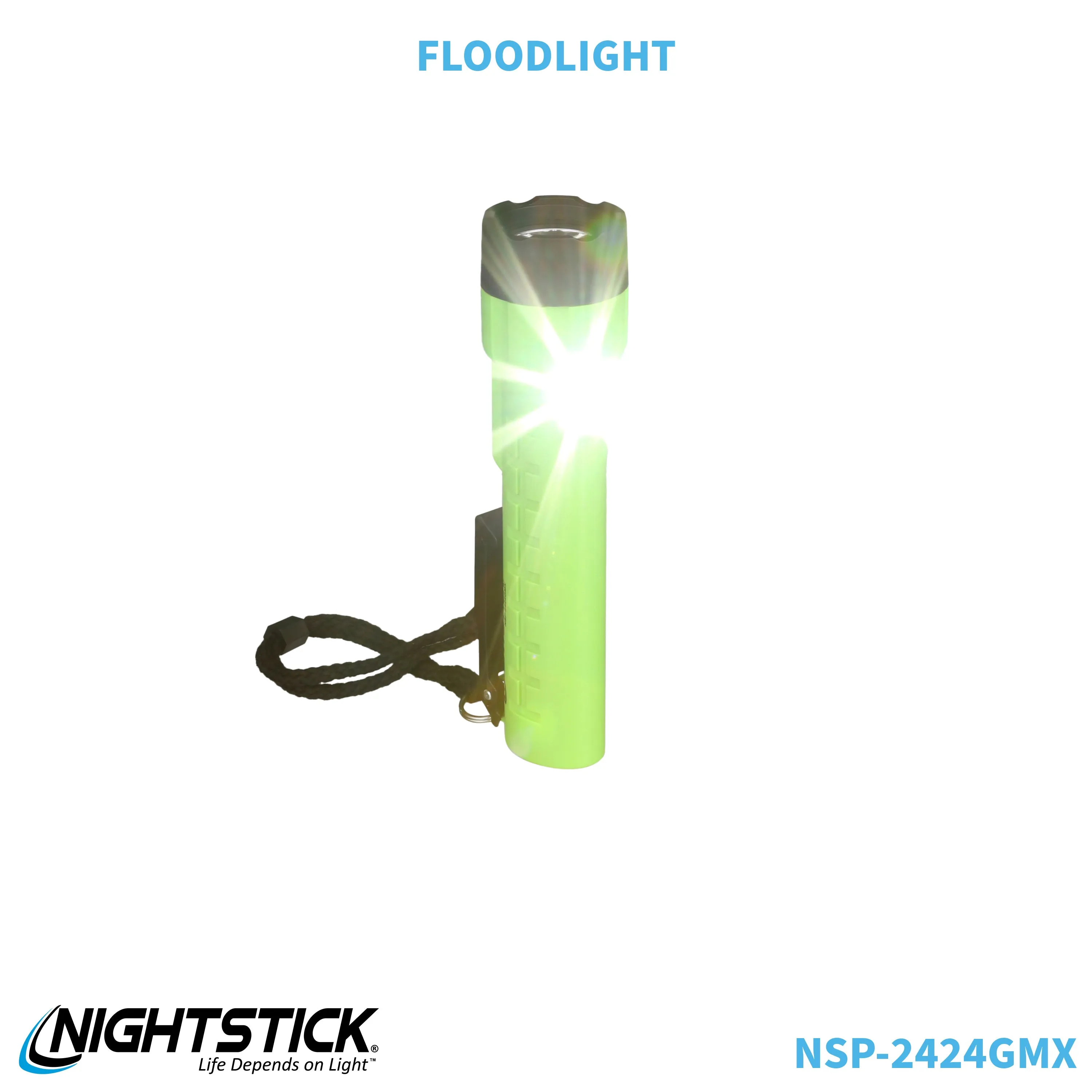 NSP-2424GMX: Dual-Light Flashlight w/Dual Magnets - 3 AA