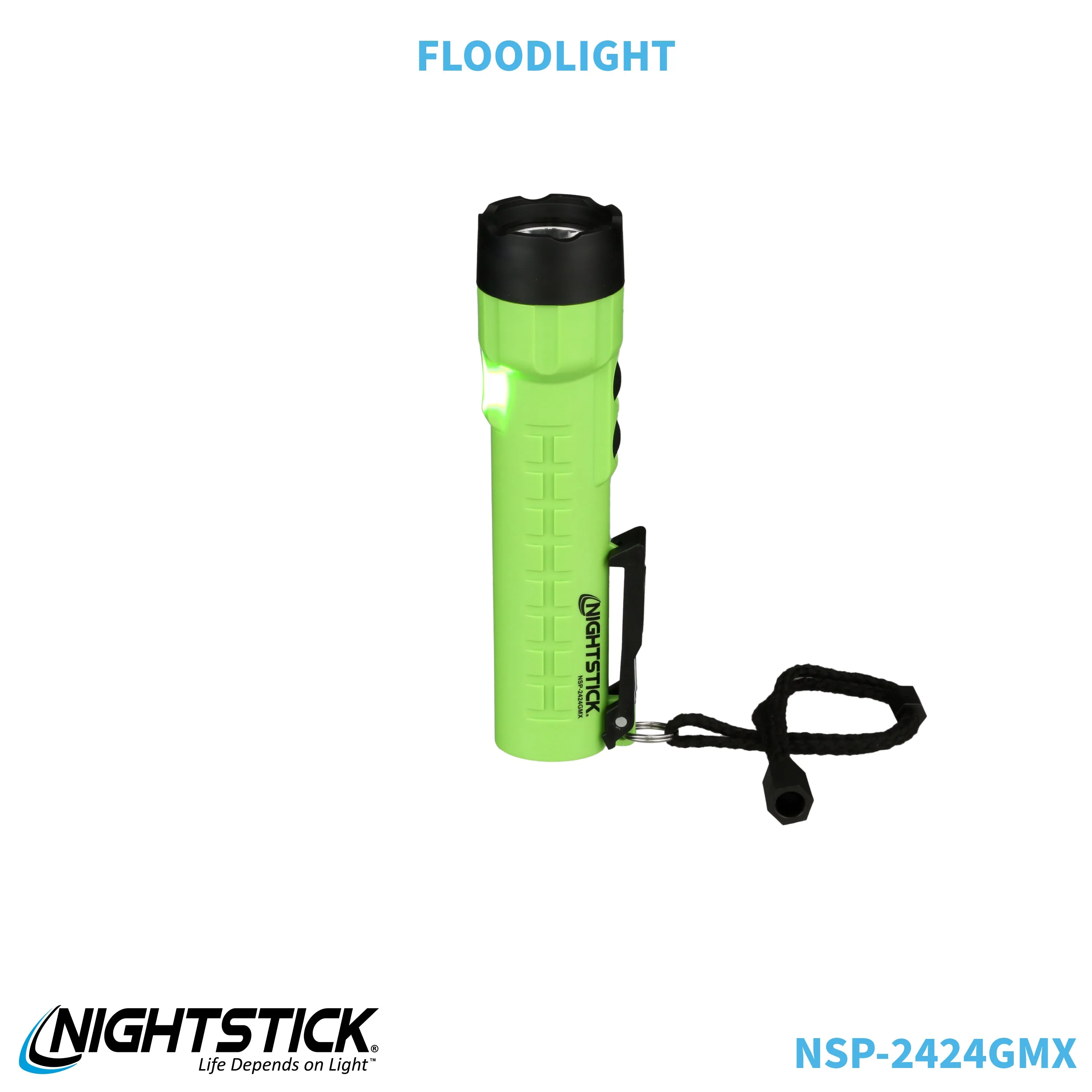 NSP-2424GMX: Dual-Light Flashlight w/Dual Magnets - 3 AA