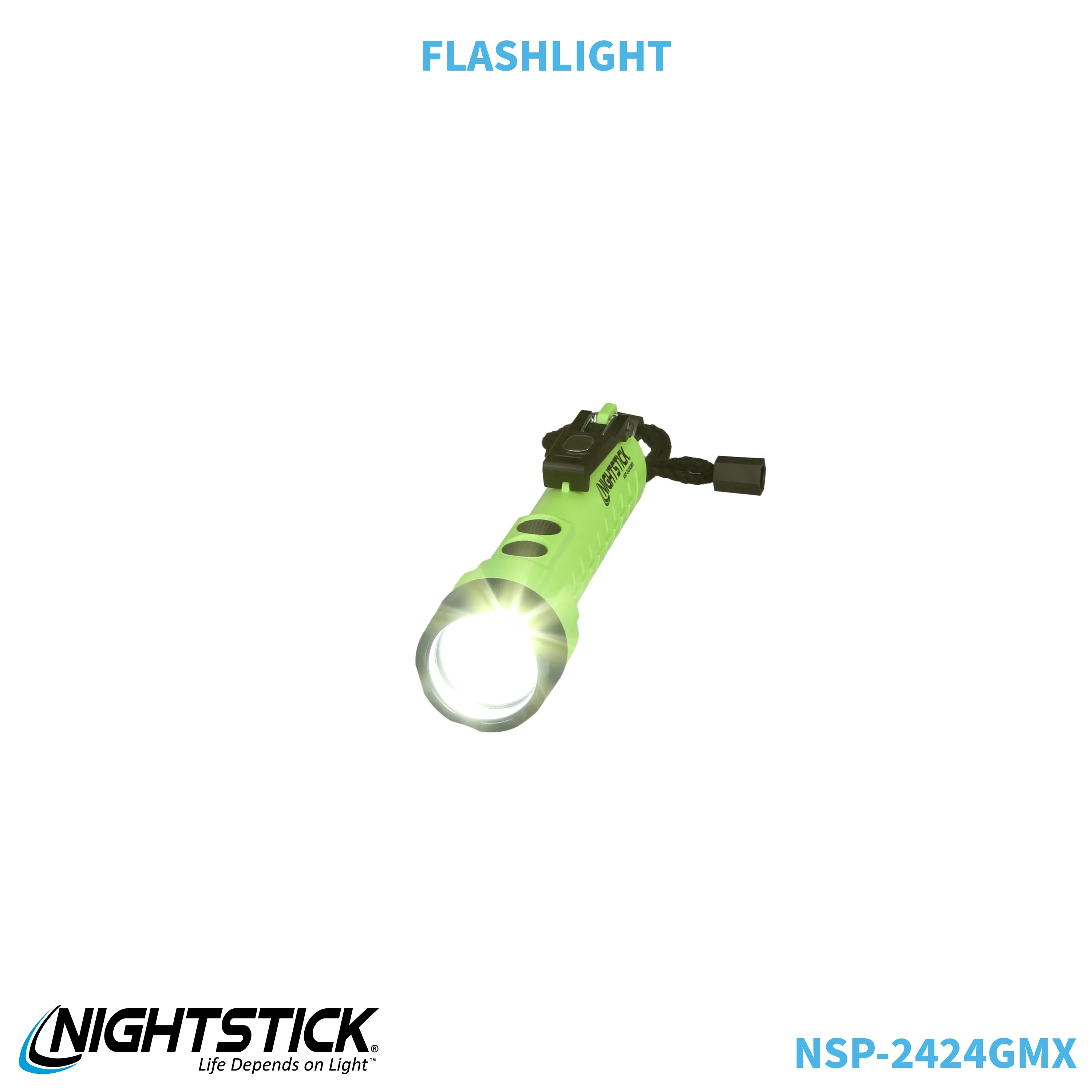 NSP-2424GMX: Dual-Light Flashlight w/Dual Magnets - 3 AA