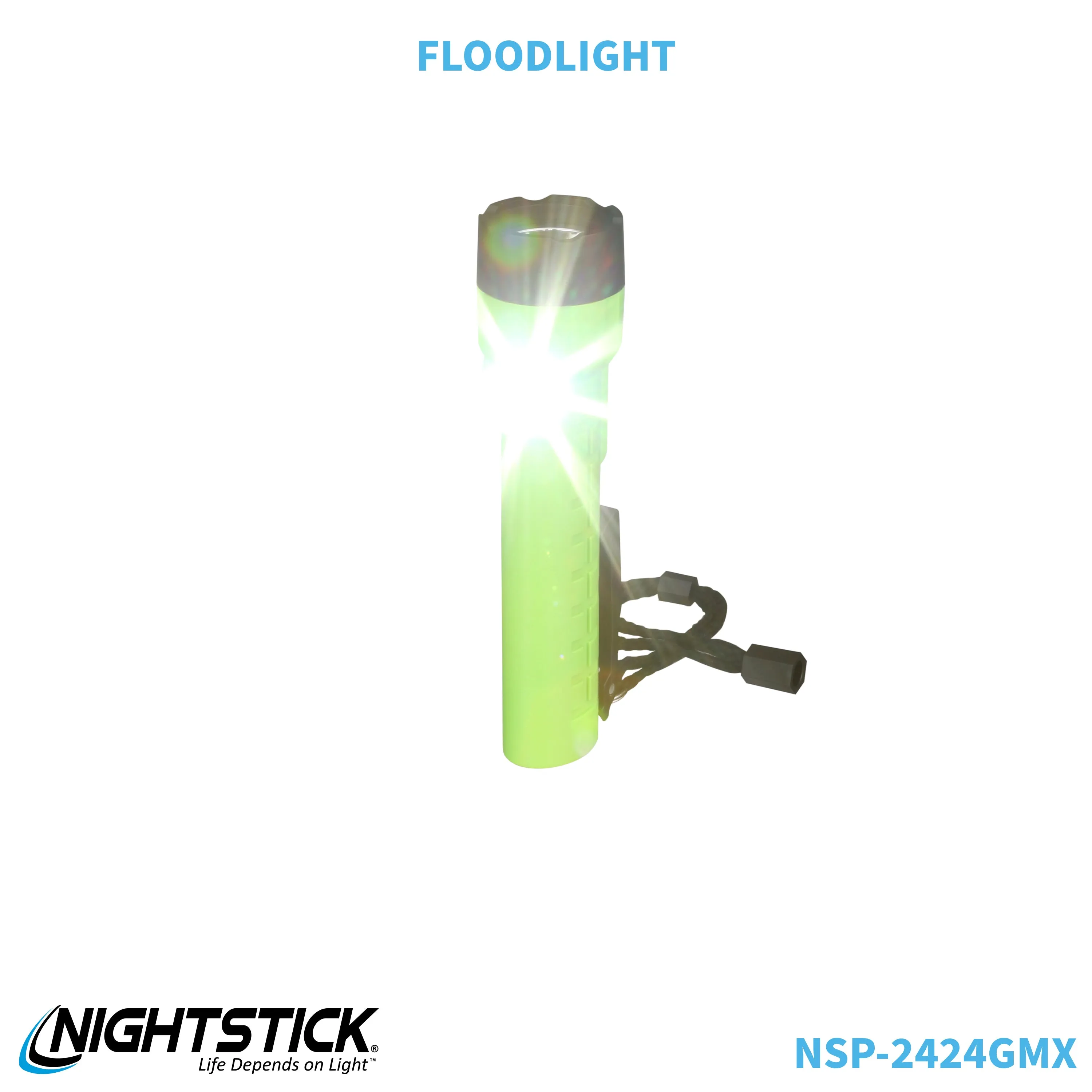 NSP-2424GMX: Dual-Light Flashlight w/Dual Magnets - 3 AA