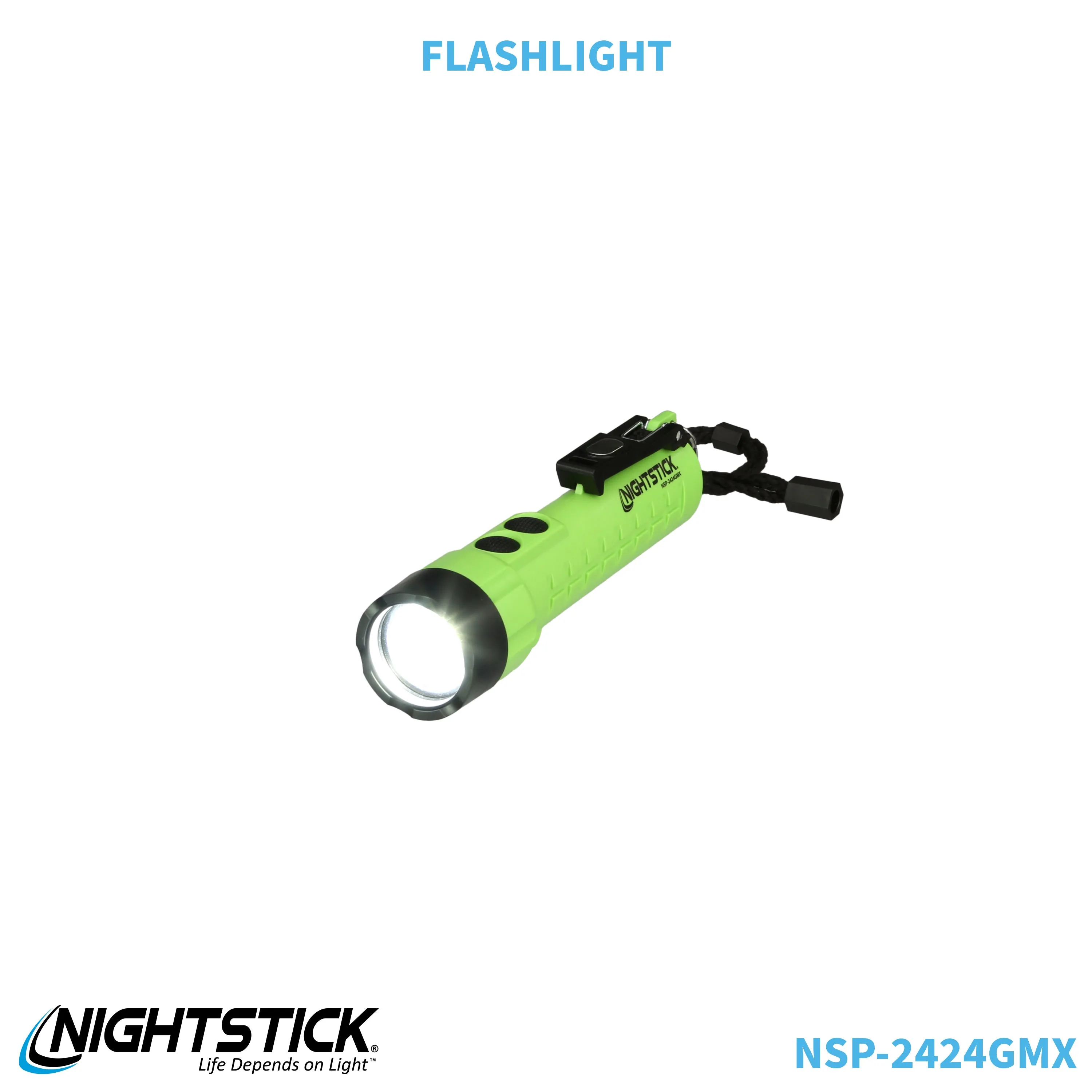 NSP-2424GMX: Dual-Light Flashlight w/Dual Magnets - 3 AA