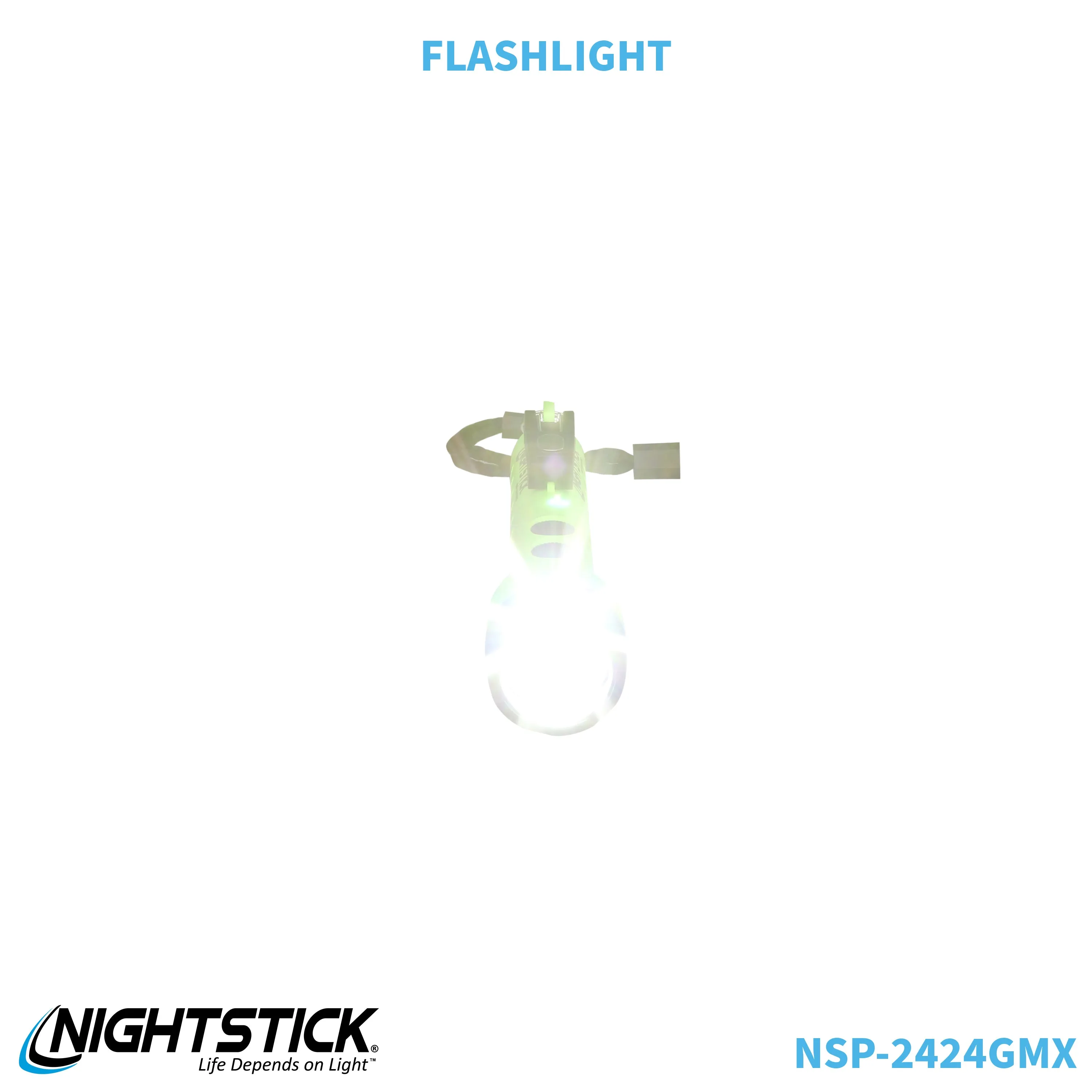 NSP-2424GMX: Dual-Light Flashlight w/Dual Magnets - 3 AA