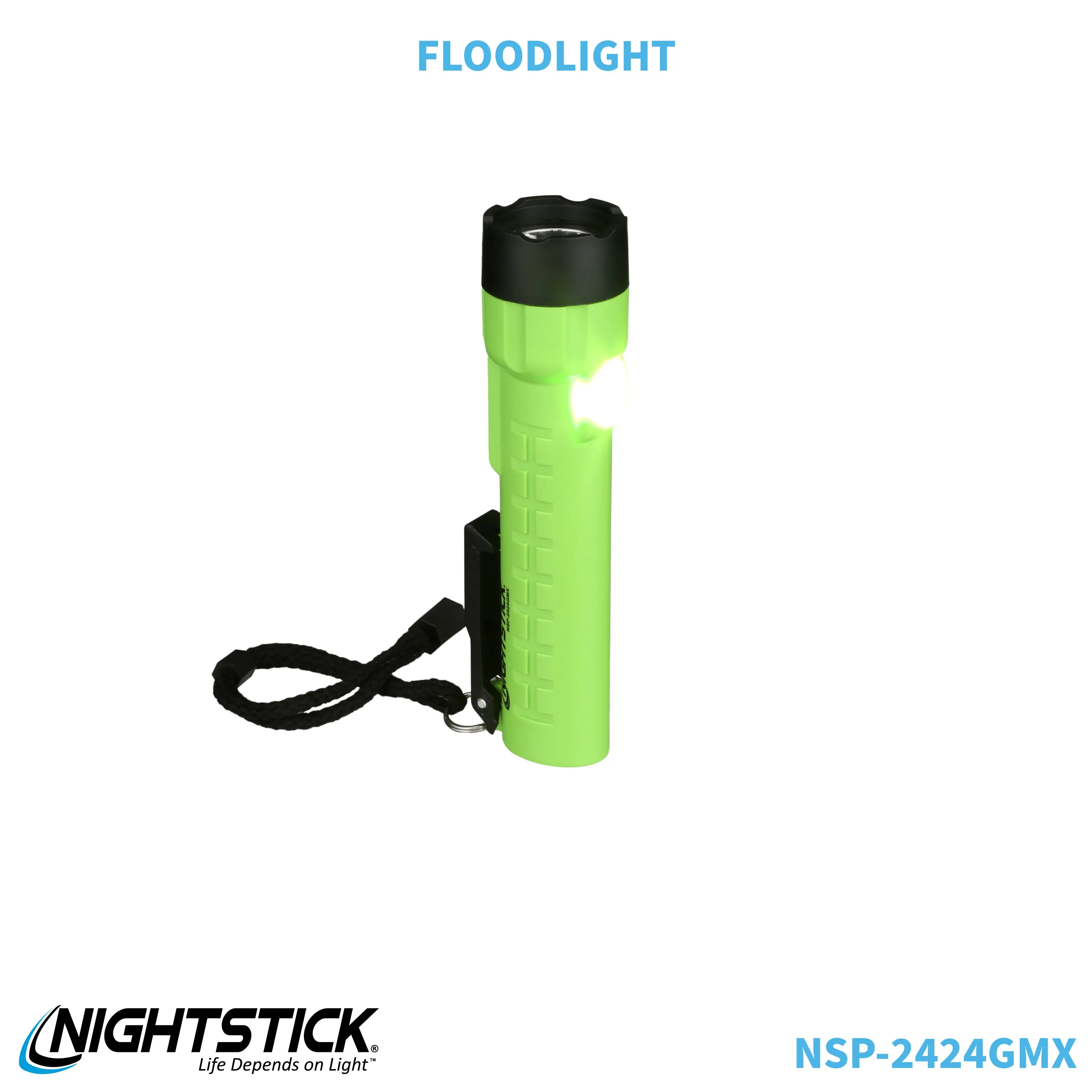 NSP-2424GMX: Dual-Light Flashlight w/Dual Magnets - 3 AA