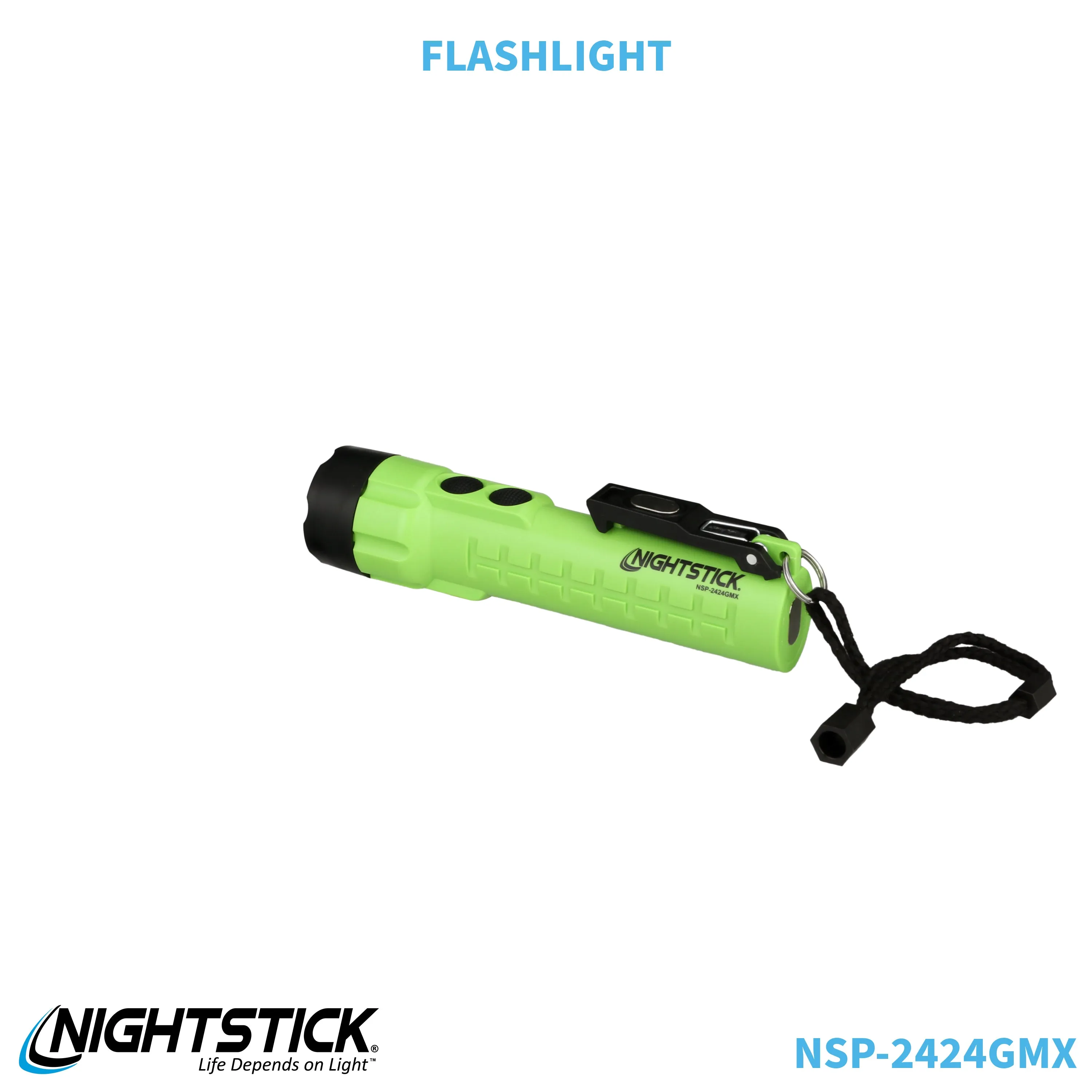 NSP-2424GMX: Dual-Light Flashlight w/Dual Magnets - 3 AA