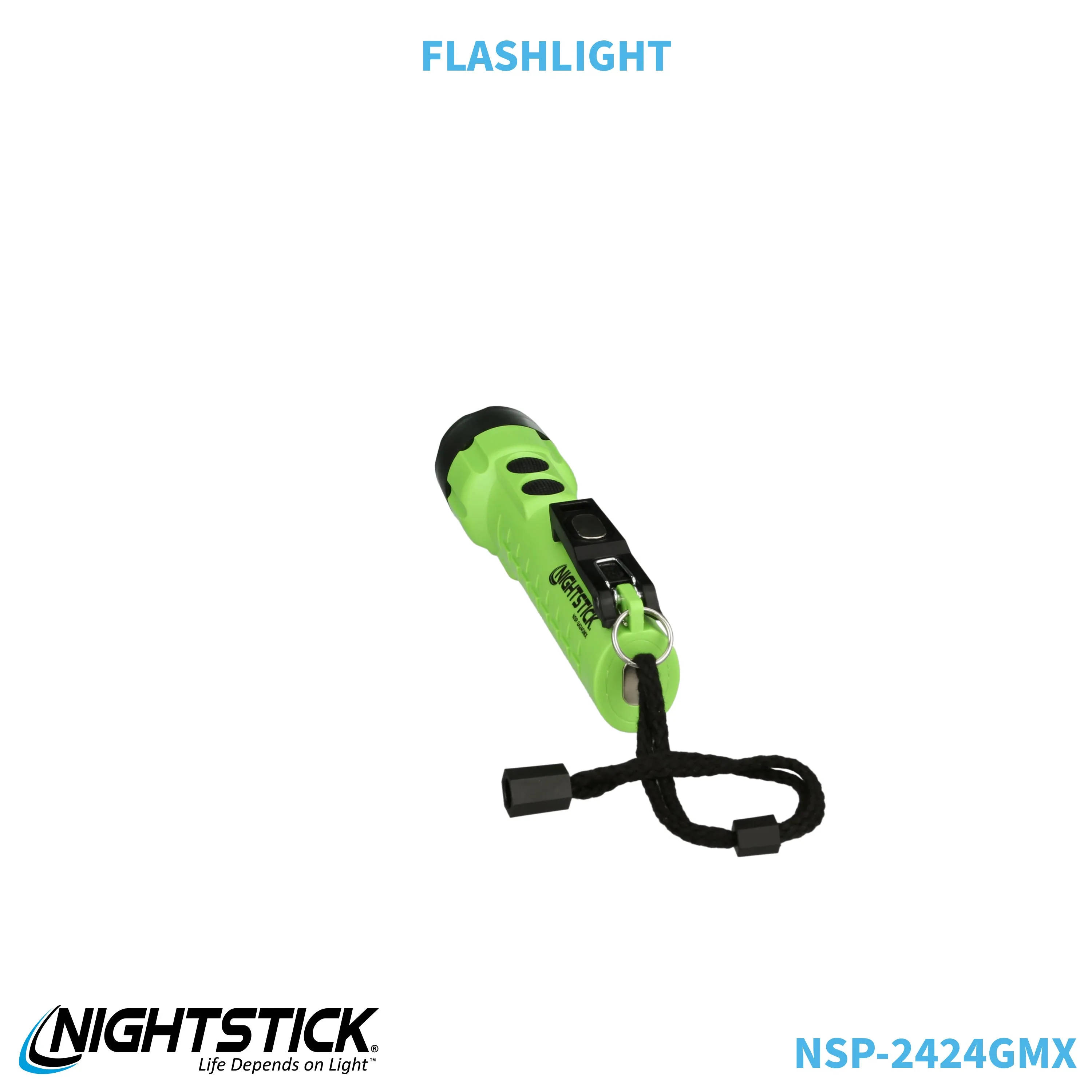 NSP-2424GMX: Dual-Light Flashlight w/Dual Magnets - 3 AA