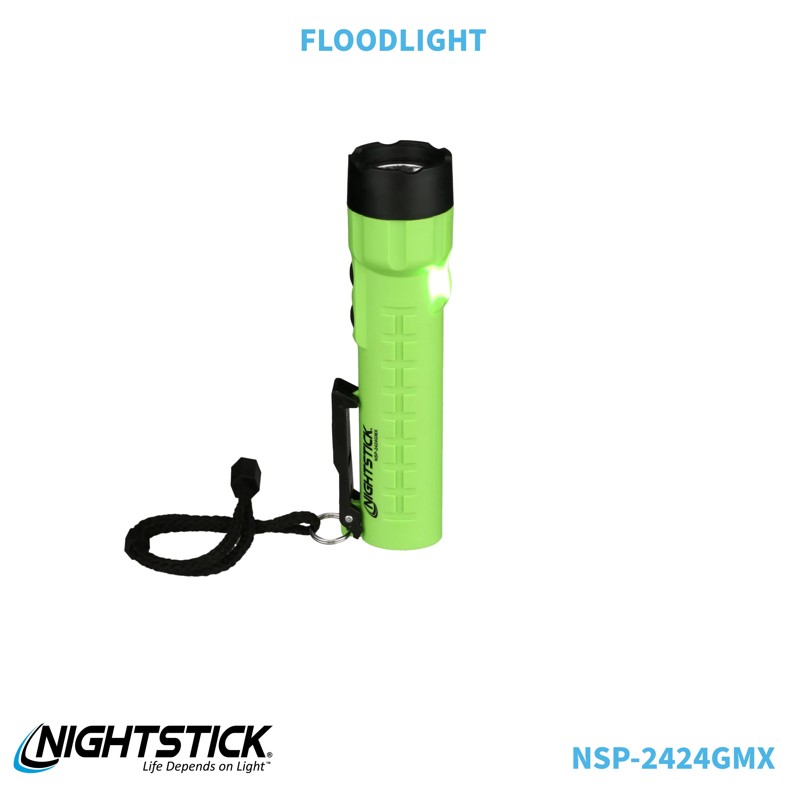 NSP-2424GMX: Dual-Light Flashlight w/Dual Magnets - 3 AA