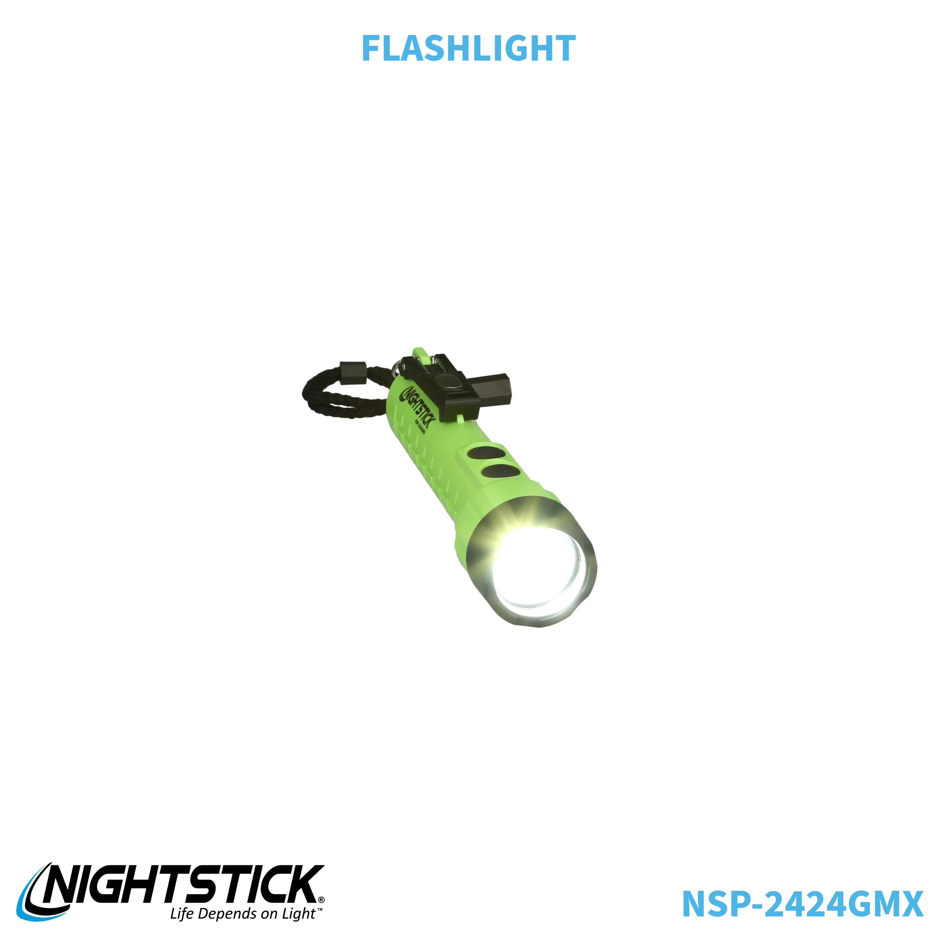 NSP-2424GMX: Dual-Light Flashlight w/Dual Magnets - 3 AA