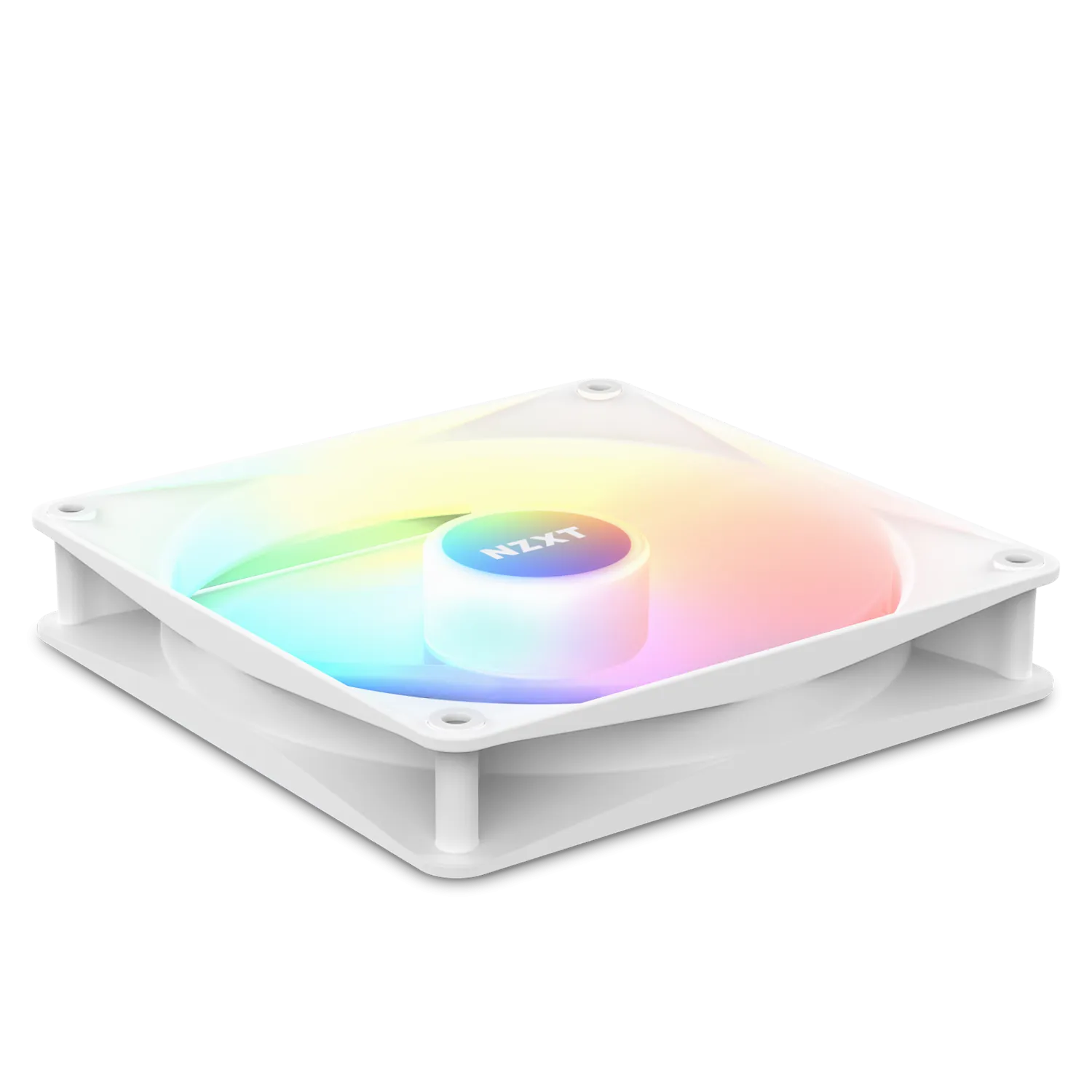 NZXT F120RGB CORE - 120MM HUB-MOUNTED RGB FAN - SINGLE PACK (WHITE)-RF-C12SF-W1