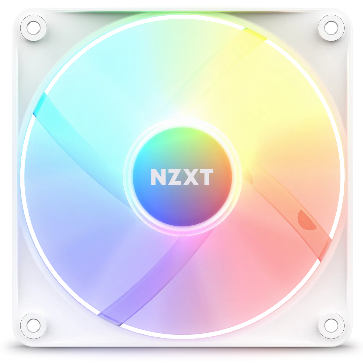 NZXT F120RGB CORE - 120MM HUB-MOUNTED RGB FAN - SINGLE PACK (WHITE)-RF-C12SF-W1