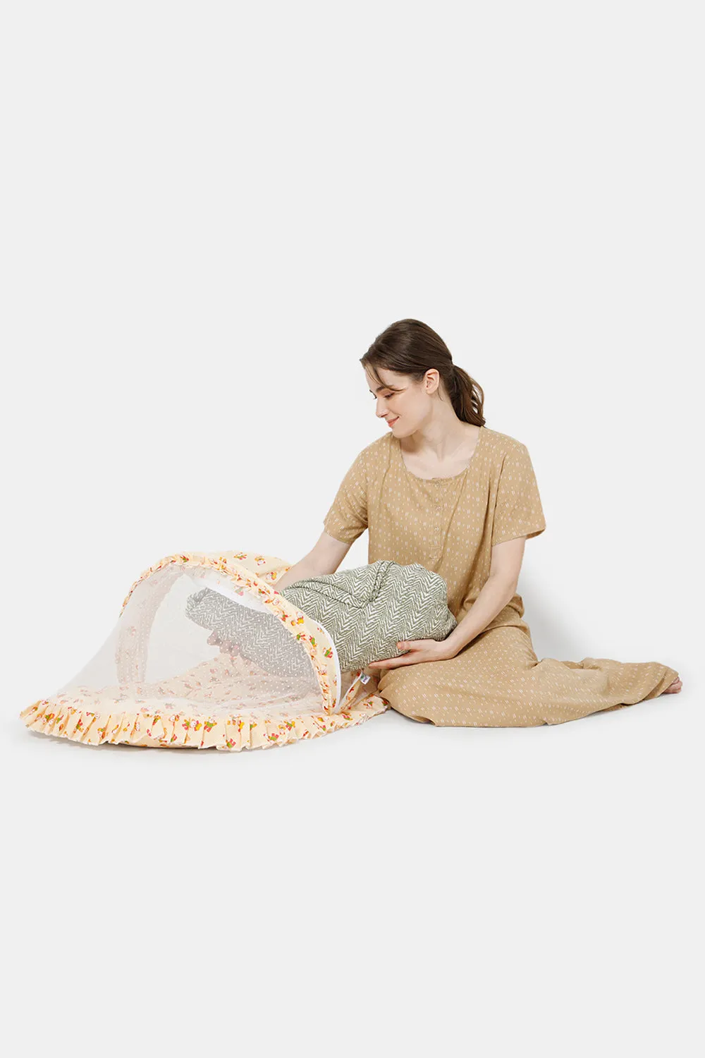 Oh Baby Printed Mosquito Net Bed Assorted - Without Pillow