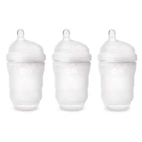 OlaBaby Silicone Gentle Bottle 240ml 3pk Frost