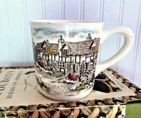 Olde English Countryside Mug Johnson Brothers Brown Transferware 8 Oz