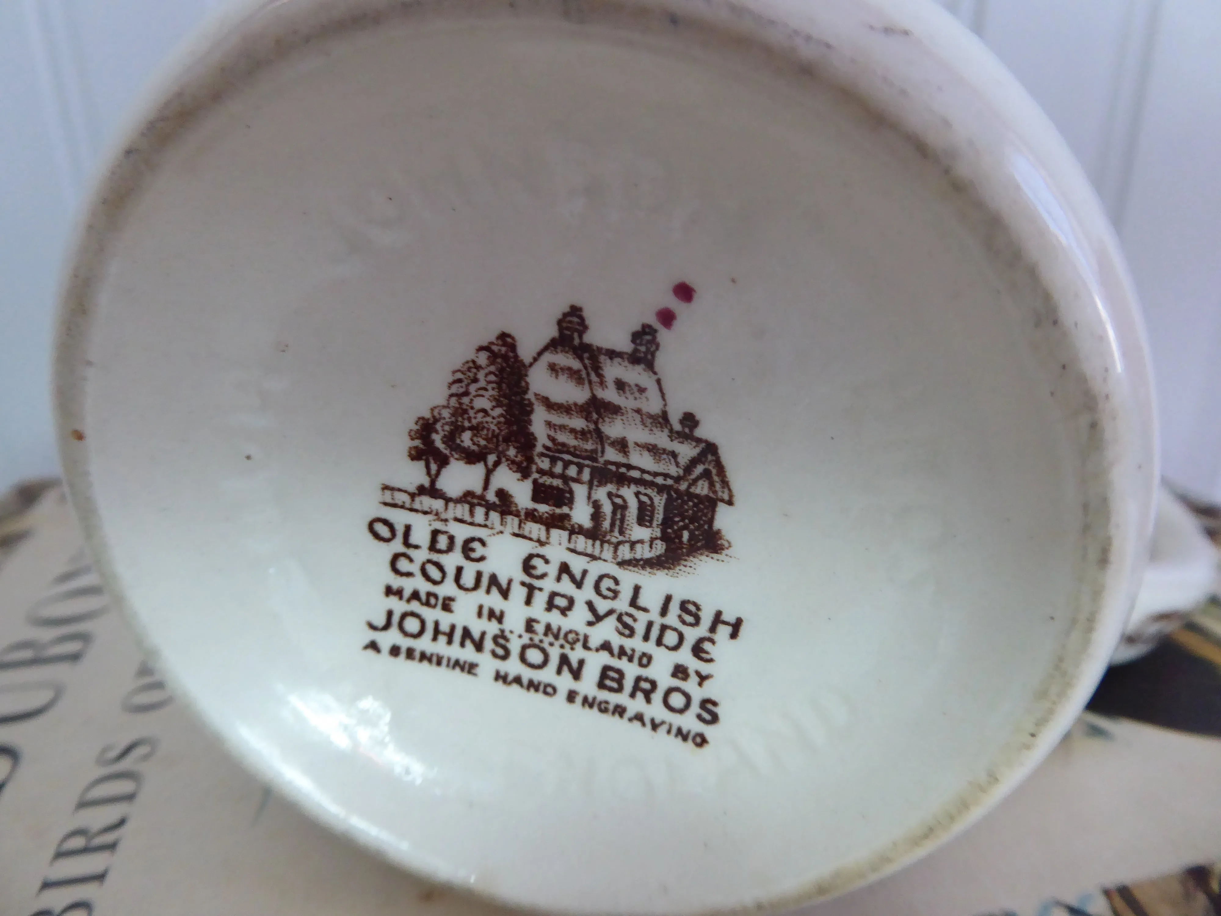 Olde English Countryside Mug Johnson Brothers Brown Transferware 8 Oz