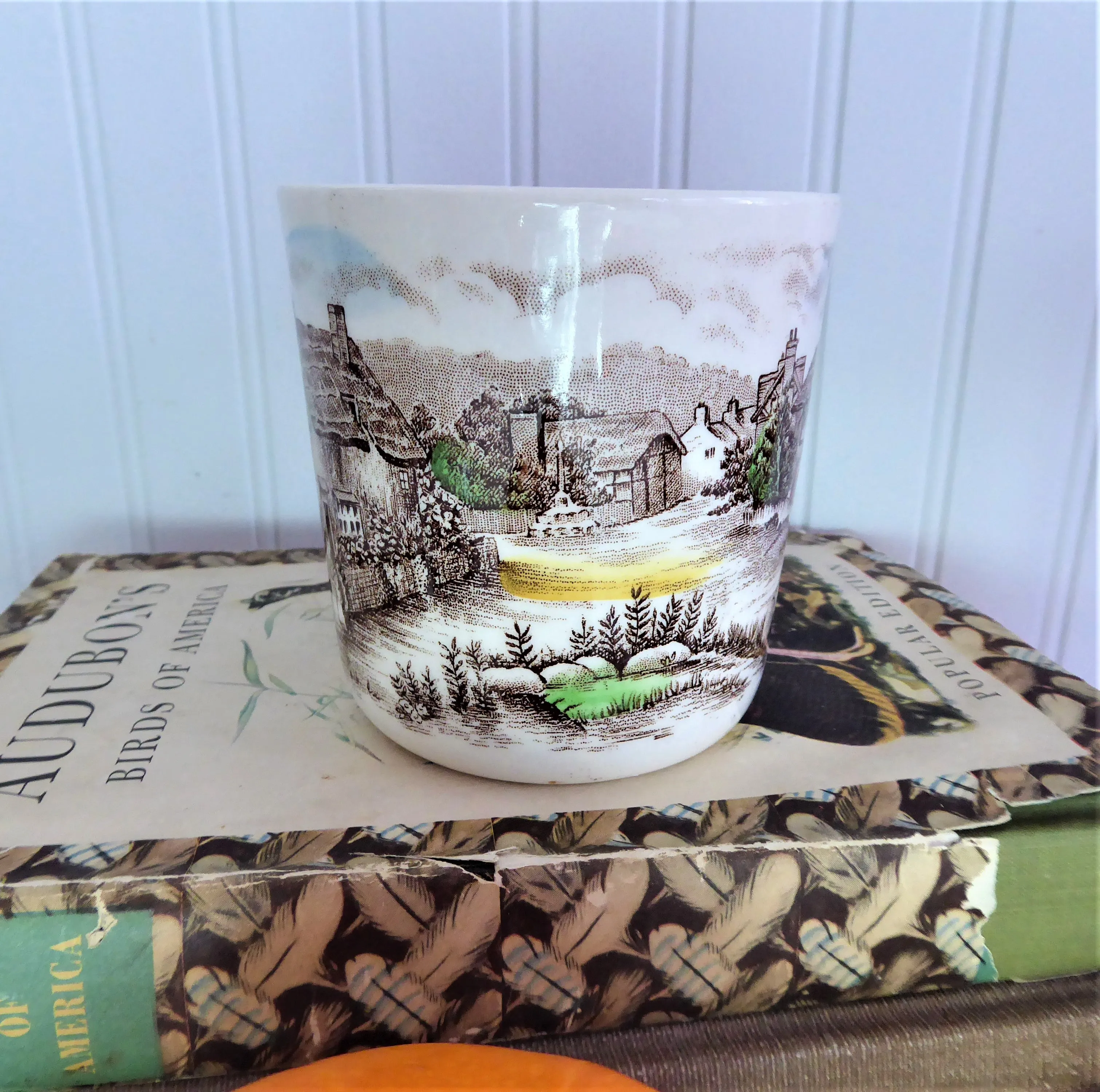 Olde English Countryside Mug Johnson Brothers Brown Transferware 8 Oz