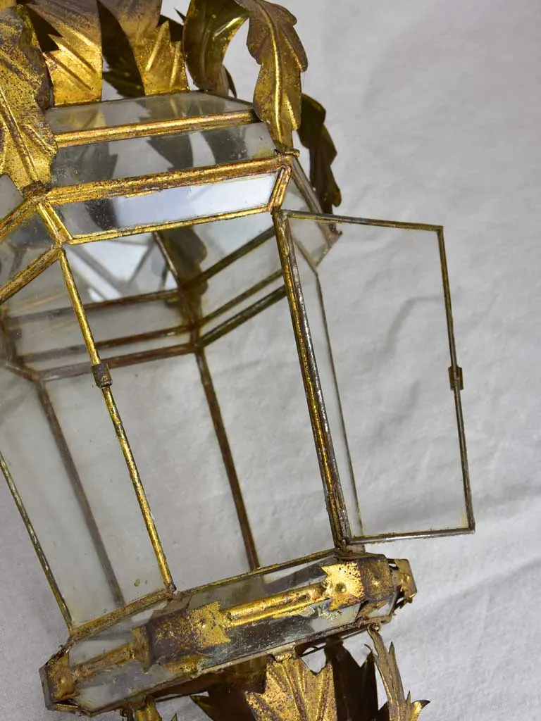 Pair of antique Spanish lanterns - brass 22¾"